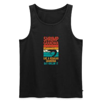 Shrimp Lover Gift - Men's Premium Organic Tank Top - black - Front - Michal (187cm)