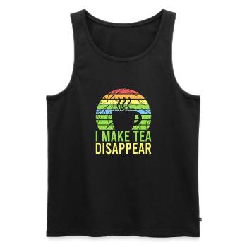 Teeliebhaber Geschenke - Männer Premium Bio Tank Top - Schwarz - Vorne - Michal (187cm)