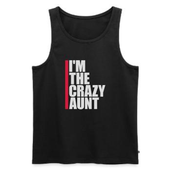 at The Crazy Aunt - Men's Premium Organic Tank Top - black - Front - Michal (187cm)