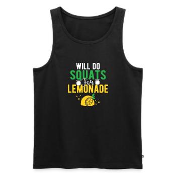 Limonade Geschenkideen - Männer Premium Bio Tank Top - Schwarz - Vorne - Michal (187cm)