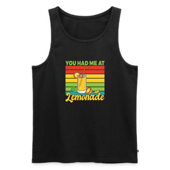 Limonade Geschenkideen - Männer Premium Bio Tank Top - Schwarz - Vorne - Michal (187cm)