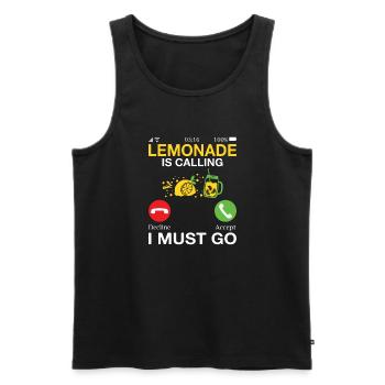 Limonade Geschenkideen - Männer Premium Bio Tank Top - Schwarz - Vorne - Michal (187cm)