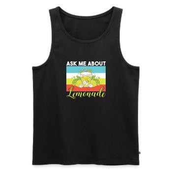 Limonade Geschenkideen - Männer Premium Bio Tank Top - Schwarz - Vorne - Michal (187cm)