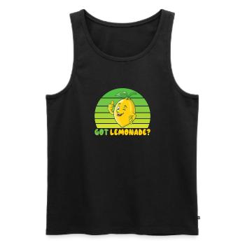 Limonade Geschenkideen - Männer Premium Bio Tank Top - Schwarz - Vorne - Michal (187cm)