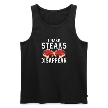 Steak Lover Steak Geschenk - Männer Premium Bio Tank Top - Schwarz - Vorne - AI Model Male 178 light (178cm)