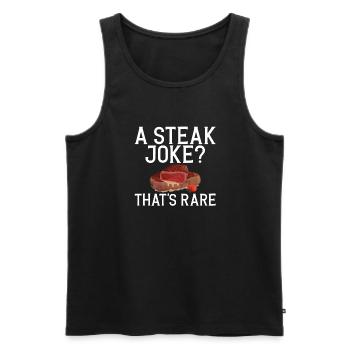 Steak Lover Steak Geschenk - Männer Premium Bio Tank Top - Schwarz - Vorne - Michal (187cm)