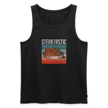 Steak-Liebhaber-Steak-Geschenk - Männer Premium Bio Tank Top - Schwarz - Vorne - AI Model Male 178 light (178cm)