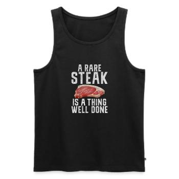 Steak Lover Steak Geschenk - Männer Premium Bio Tank Top - Schwarz - Vorne - Michal (187cm)