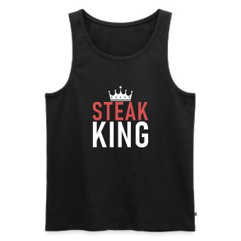 Steak Lover Steak Geschenk - Männer Premium Bio Tank Top - Schwarz - Vorne - AI Model Male 178 light (178cm)