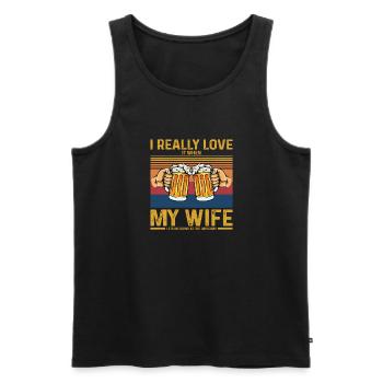 Herstellung von Craft Beer Brauerei Lebensstil Ver - Männer Premium Bio Tank Top - Schwarz - Vorne - AI Model Male 178 light (178cm)