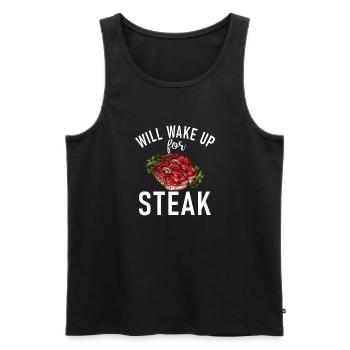 Steak Lover Steak Geschenk - Männer Premium Bio Tank Top - Schwarz - Vorne - Michal (187cm)
