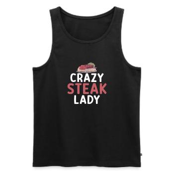 Steak Lover Steak Cadeau - Débardeur bio Premium Homme - noir - Devant - AI Model Male 178 light (178cm)