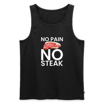 Steak Lover Steak Geschenk - Männer Premium Bio Tank Top - Schwarz - Vorne - Michal (187cm)