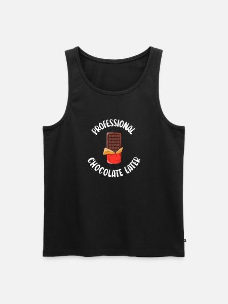Chocolade Lover Geschenken - Mannen Premium Bio Tanktop - zwart