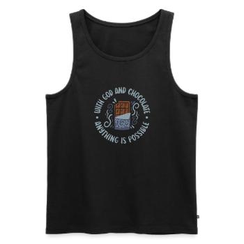 Chocolate Lover Gifts - Men's Premium Organic Tank Top - black - Front - Michal (187cm)