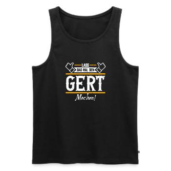Gert Geschenkidee Geschenk Geburtstag - Männer Premium Bio Tank Top - Schwarz - Vorne - Michal (187cm)