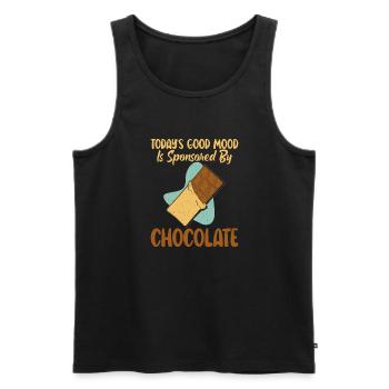 Chocolate Lover Gifts - Men's Premium Organic Tank Top - black - Front - Michal (187cm)