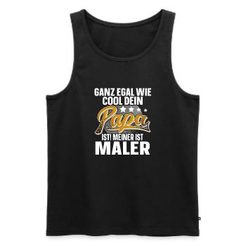 Maler Papa Vater Vatertag Cooler Papa - Männer Premium Bio Tank Top - Schwarz - Vorne - Michal (187cm)