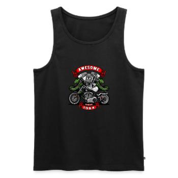 Awesome since 1984, Biker Geburtstag - Männer Premium Bio Tank Top - Schwarz - Vorne - Michal (187cm)