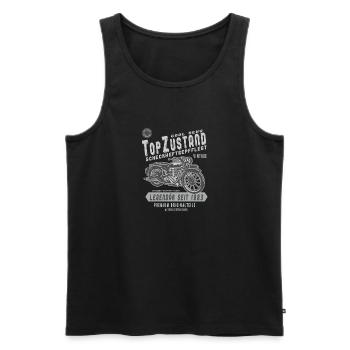 1983 Biker Top Zustand, Legendär, Legende, Bike, - Männer Premium Bio Tank Top - Schwarz - Vorne - Michal (187cm)