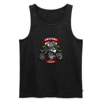 Awesome since 2004, Biker Geburtstag - Männer Premium Bio Tank Top - Schwarz - Vorne - Michal (187cm)