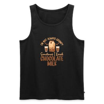 Chocolate Milk Lover Gifts - Men's Premium Organic Tank Top - black - Front - Michal (187cm)