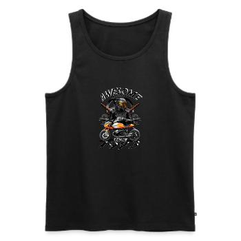 Awesome since 1973, Biker Geburtstag - Männer Premium Bio Tank Top - Schwarz - Vorne - Michal (187cm)