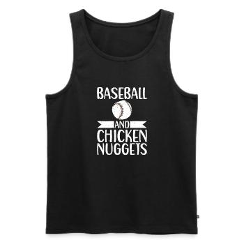 Cadeaux de pépites de poulet - Débardeur bio Premium Homme - noir - Devant - Michal (187cm)