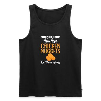 Chicken Nugget Gifts - Men's Premium Organic Tank Top - black - Front - Michal (187cm)