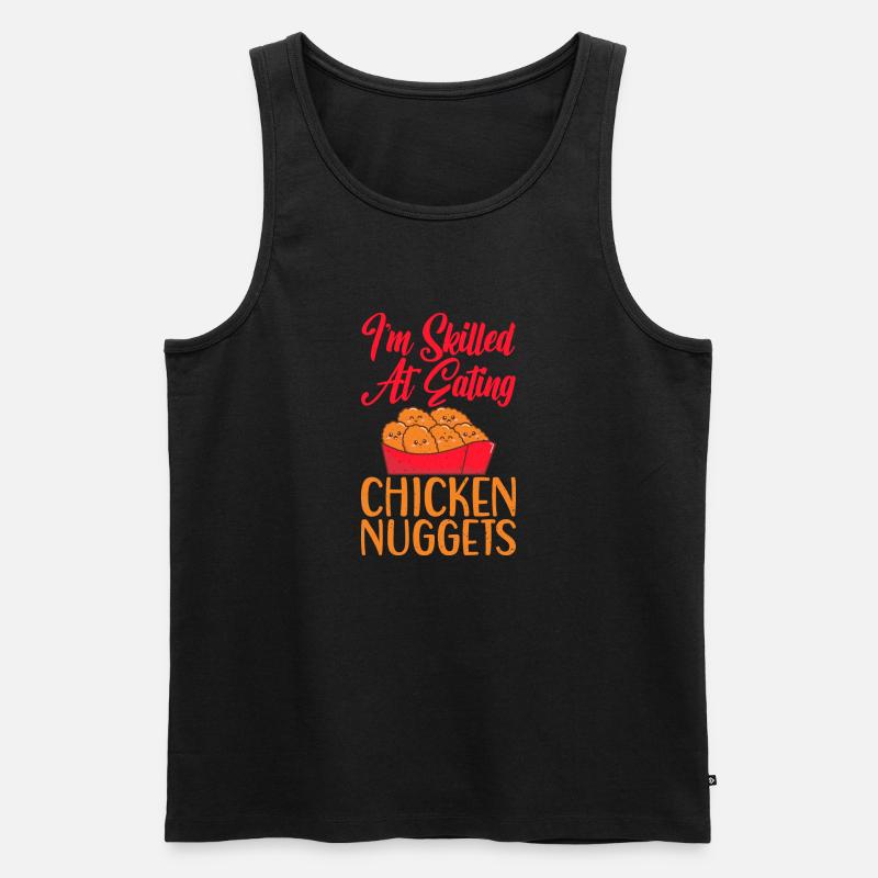 Chicken Nugget Geschenke - Männer Premium Bio Tank Top - Schwarz