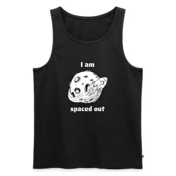 I Am Spaced Out Funny Retro Outer Space Designs - Men's Premium Organic Tank Top - black - Front - Michal (187cm)