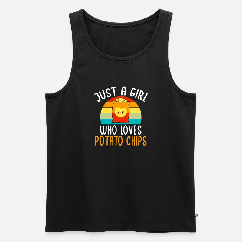 Kartoffelchips Geschenk - Männer Premium Bio Tank Top - Schwarz