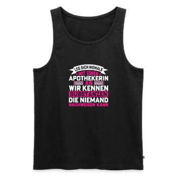 Apothekerin Substanzen Geschenkidee Nachweisen - Männer Premium Bio Tank Top - Schwarz - Vorne - Michal (187cm)