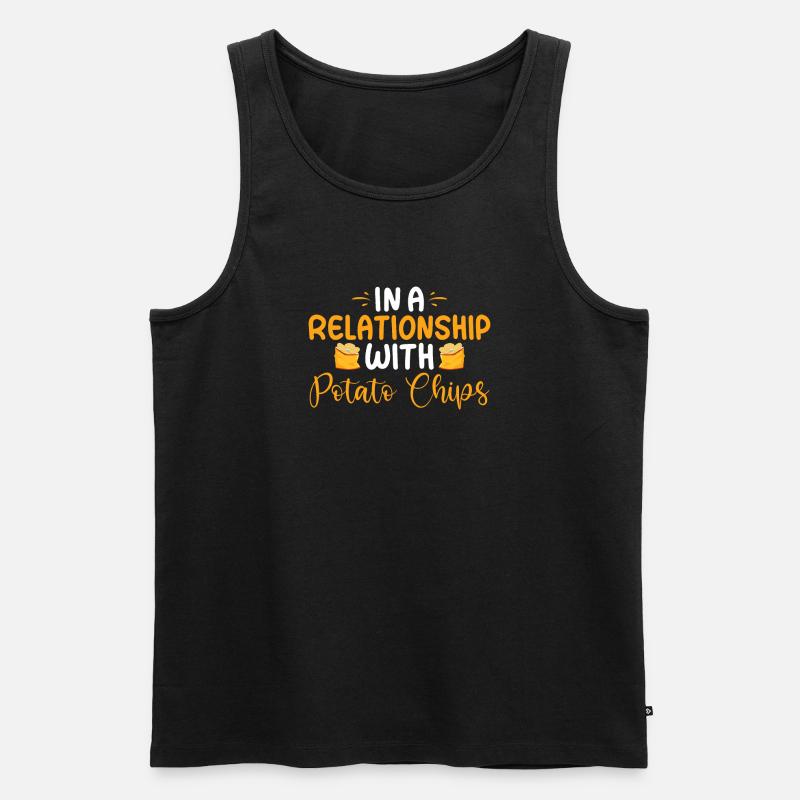 Kartoffelchips Geschenk - Männer Premium Bio Tank Top - Schwarz