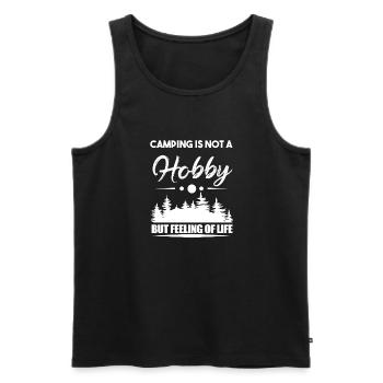 Camping Camper Outdoor Sommer Design - Männer Premium Bio Tank Top - Schwarz - Vorne - Michal (187cm)
