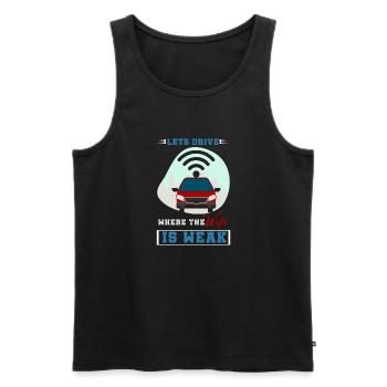 Camping Camper Outdoor Sommer Design - Männer Premium Bio Tank Top - Schwarz - Vorne - Michal (187cm)