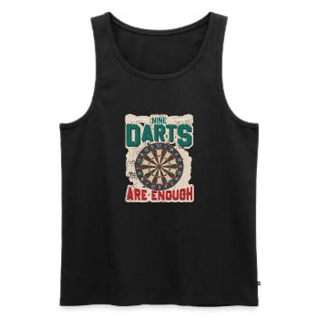 Dart & Bier Lustiger Darts Spruch - Männer Premium Bio Tank Top - Schwarz - Vorne - Michal (187cm)