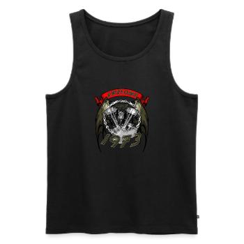 Awesome since 1973, biker's birthday - Men's Premium Organic Tank Top - black - Front - Michal (187cm)
