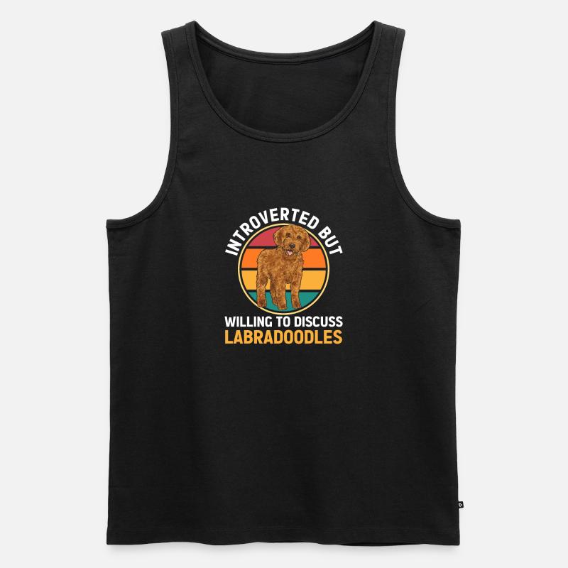 Labradoodle Hund - Männer Premium Bio Tank Top - Schwarz
