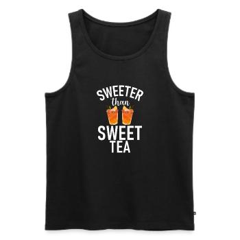 Süßer Tee Liebhaber Geschenke - Männer Premium Bio Tank Top - Schwarz - Vorne - Michal (187cm)