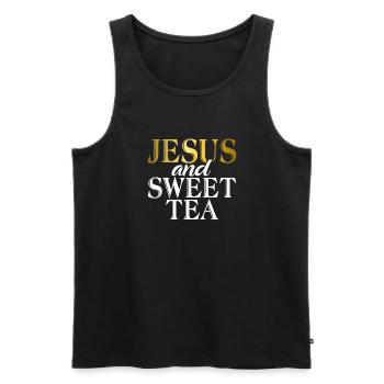 Süßer Tee Liebhaber Geschenke - Männer Premium Bio Tank Top - Schwarz - Vorne - Michal (187cm)