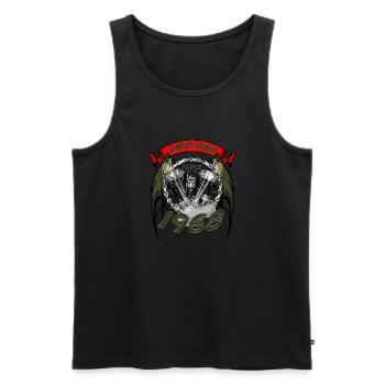 Awesome since 1968, Biker Geburtstag - Männer Premium Bio Tank Top - Schwarz - Vorne - Michal (187cm)