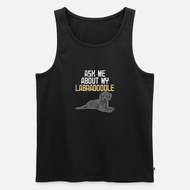 Labradoodle Hund - Männer Premium Bio Tank Top - Schwarz