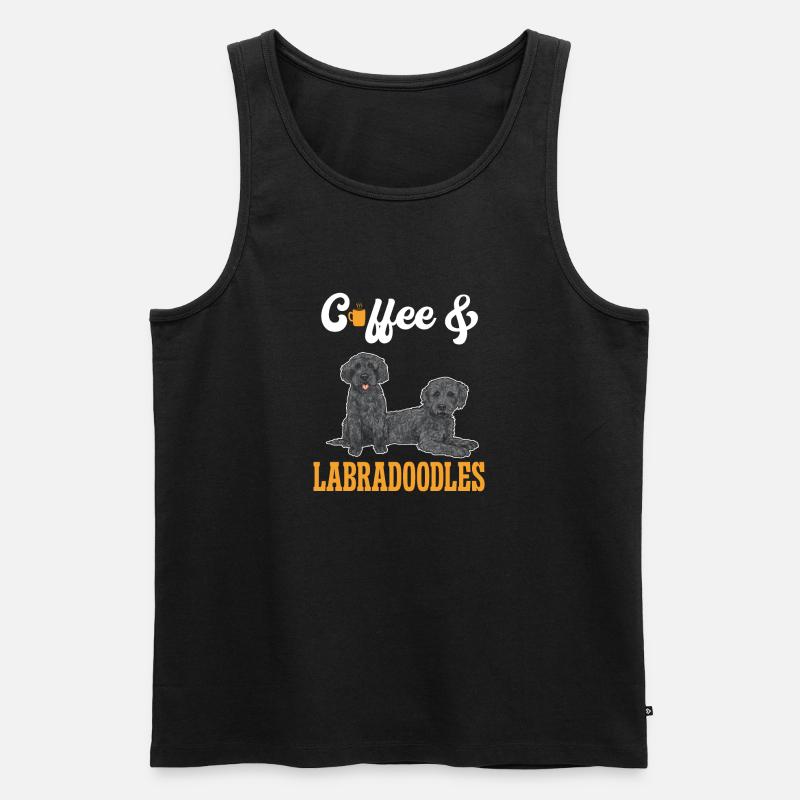 Labradoodle Hund - Männer Premium Bio Tank Top - Schwarz