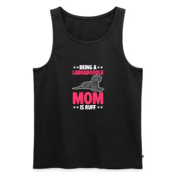 Labradoodle Hund - Männer Premium Bio Tank Top - Schwarz - Vorne - Michal (187cm)