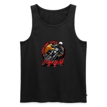 Awesome since 1994, biker's birthday - Men's Premium Organic Tank Top - black - Front - Michal (187cm)