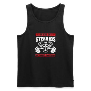 Bodybuilder Kraftsport Fitness Motiv - Männer Premium Bio Tank Top - Schwarz - Vorne - Michal (187cm)