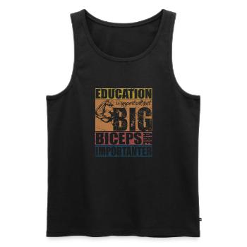 Bodybuilder Kraftsport Fitness Motiv - Männer Premium Bio Tank Top - Schwarz - Vorne - Michal (187cm)