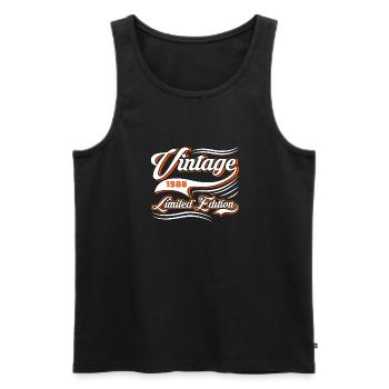 Limited Edition 1988 Vintage - Men's Premium Organic Tank Top - black - Front - Michal (187cm)