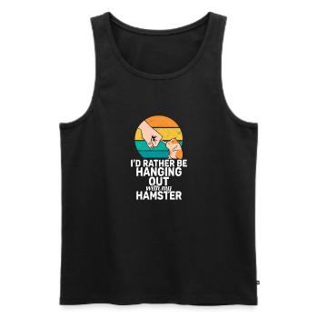 Hamster Lover Hamster Cadeau - Débardeur bio Premium Homme - noir - Devant - Michal (187cm)